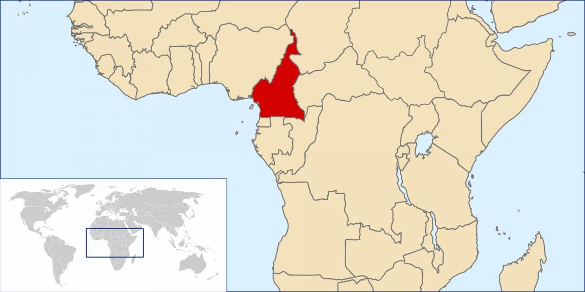 Cameroun emplacement sur la carte du monde