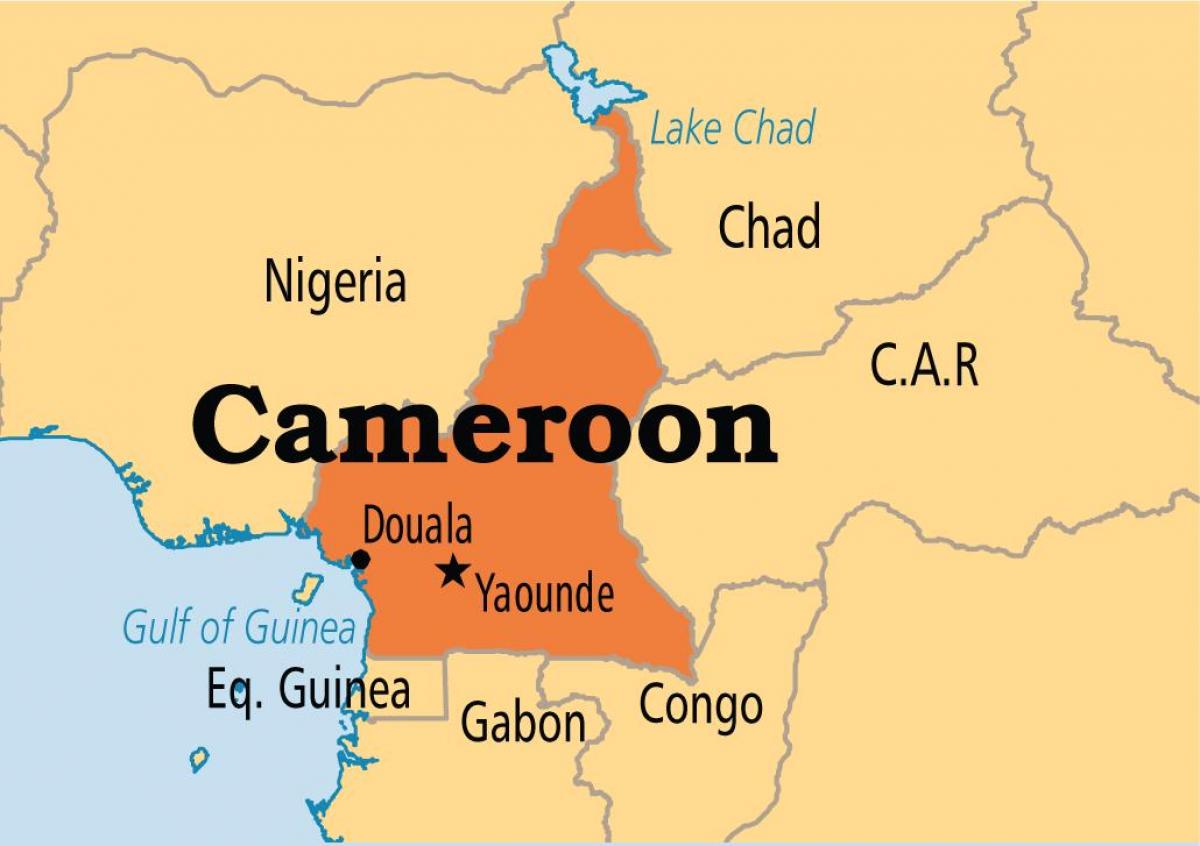 La carte de yaoundé, Cameroun