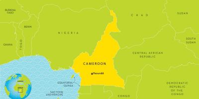Carte du Cameroun et dans les pays environnants