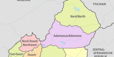 Carte administrative du Cameroun