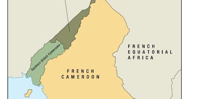 Carte de uno état du Cameroun