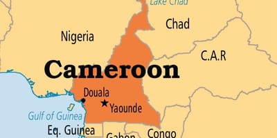 La carte de yaoundé, Cameroun